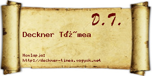Deckner Tímea névjegykártya